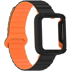 Mi Watch Lite / Redmi Watch 2 Lite Uyumlu Magnetik Silikon Kordon & Kasa Koruma 2 In 1 Premium Kayış