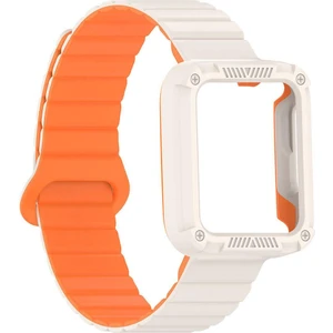 Mi Watch Lite / Redmi Watch 2 Lite Uyumlu Magnetik Silikon Kordon & Kasa Koruma 2 In 1 Premium Kayış