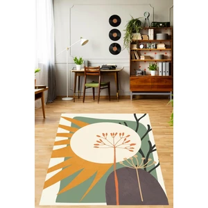 Bohem Iskandinav Stil Soyut Desen Yıkanabilir Kaymaz Taban Leke Tutmaz Salon Halısı Yolluk