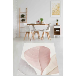 Minimal Yapraklar Soyut Yıkanabilir Kaymaz Taban Leke Tutmaz Salon Halısı