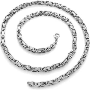 317L Çelik Silver Renk 5 mm 60 cm Kral Zinciri Kolye