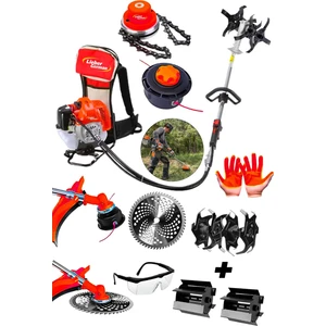 Lieber German Taral Serii 14 Hp Sırt Tipi Benzinli Ot Çim Biçme Tırpan Makinesi Toprak Eşeleme +  Akrobat Çapa
