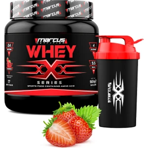 Marcus Nutrition Çilek Aromalı Whey Protein Tozu 561 g – Yüksek Protein, Helal Sertifikalı, Kas ve Güç Gelişimini Destekler