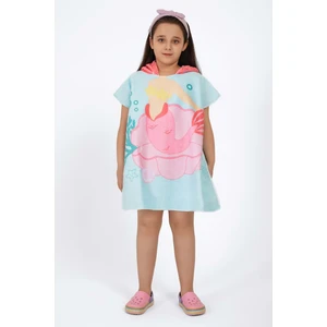 Vevien Home Mermaid Desen Çocuk Panço Plaj Havlusu 5-6 Yaş