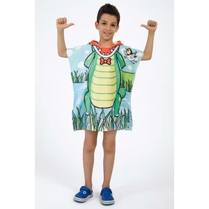 Vevien Home Timsah Desen Çocuk Panço Plaj Havlusu 7-8 Yaş