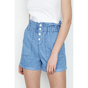 Select Moda Kadın Beli Lastikli Denim Şort