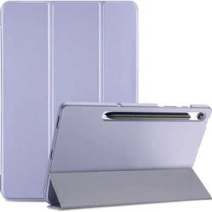 M.TK Moveteck Samsung Galaxy Tab S9 Fe Plus 12.4 Inç Kılıf Akıllı Smart Uyku Modlu Standlı Arkası Şeffaf Kapak Slim SM-X610