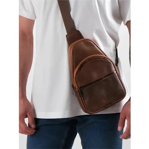 Erkek Çapraz Askılı Hakiki Deri Omuz Çantası -  Bodybag - Freebag
