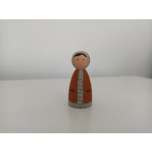 Ahşap Oyuncak Peg Bebek Eskimo Pegdoll