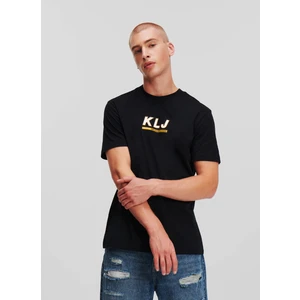 Karl Lagerfeld Yuvarlak Yaka Baskılı Siyah Kadın T-Shirt 240J1701