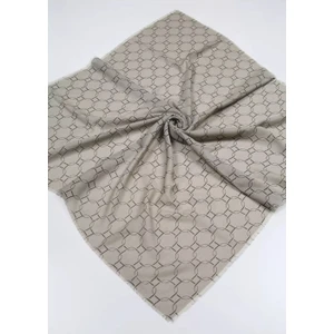 Desenli Keten Flamlı Eşarp - Desen-12