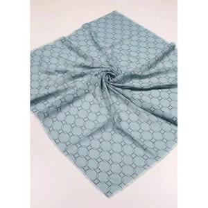 Desenli Keten Flamlı Eşarp - Desen-12