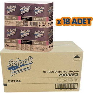 Dispenser Peçete 250 Yaprak ( 18 Paket )