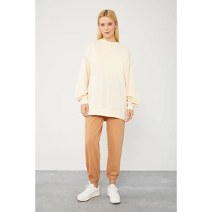 Lêvi D'or Camel Beli Lastikli Jogger Pantolon