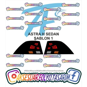 Aksesuar Folyo Tasarım Astra H Sedan Stop Folyo Model 1