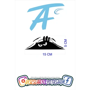 Aksesuar Folyo Tasarım Bagajdan Bakan Adam Sticker Folyo
