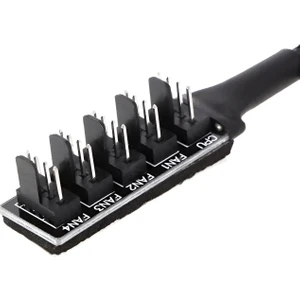 Ulu Bilgisayar 4 Port Fan Çoklayıcı Y Pwm Splitter 4 Pin Cpu 12V Switch Power Güç Çoğaltıcı