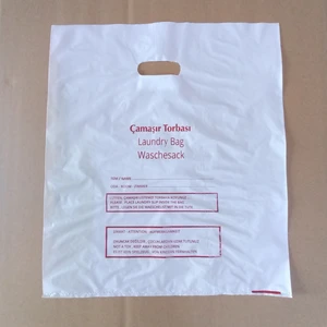 3D Tüketim Otel Hijyenik Kirli Çamaşır Poşeti - 40 x 50 cm - Laudry Bag Otel Buklet