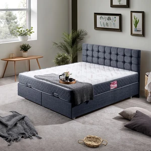 Venedik Çift Kişilik Baza Başlık Letto Yatak Seti - Lacivert