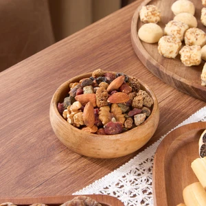 Mien Ahşap Çerezlik - Kahverengi - 9 cm