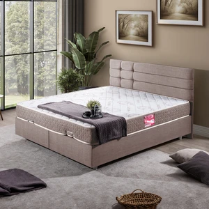 Viyana Çift Kişilik Baza Başlık Letto Yatak Seti Kahve