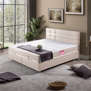Viyana Çift Kişilik Baza Başlık Letto Yatak Seti Krem