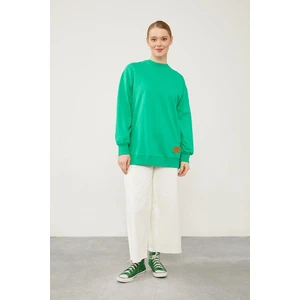 Levidor Benetton Bisiklet Yaka Ribanalı Basic Sweat