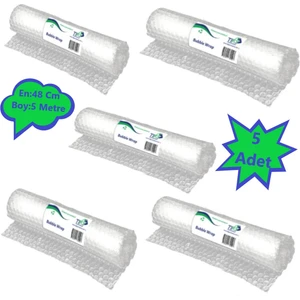 Balonlu Naylon Sargı 5 Adet 48 cm En 5 Metre Boyunda Havalı Eşya Koruma Ambalaj Pat Pat 5' li