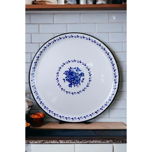 İnci Emaye 70 No Emaye Sini Sofra, Yemek Sunum Tepsi, Yer Sofrası Çinko ~70 cm