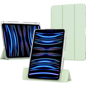 Apple iPad Air 11inç M2 Air 4/5/6. Nesil 10.9 Kılıf Kalem Bölmeli Akrilik Şeffaf Ayrılabilir Case A2902 A2903 A2904