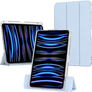 Apple iPad Air 11inç M2 Air 4/5/6. Nesil 10.9 Kılıf Kalem Bölmeli Akrilik Şeffaf Ayrılabilir Case A2902 A2903 A2904