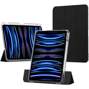 Apple iPad Air 11inç M2 Air 4/5/6. Nesil 10.9 Kılıf Kalem Bölmeli Akrilik Şeffaf Ayrılabilir Case A2902 A2903 A2904