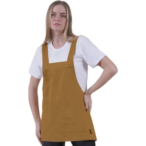 Exve Exclusive Hardal Sarı Çift Cepli Basic Çok Amaçlı Önlük Apron Şef Barista Ressam Işçi  Mutfak Önlüğü