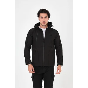 Camp Scoutland CAMP455 Outdoor Softshell Su Ve Rüzgara Dayanıklı içi Polarlı Seyyar Kapüşonlu Erkek Taktik Mont