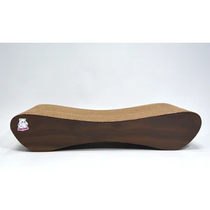 Lazy Paws Karton Kedi Tırmalama Kanepesi 43X24X8,5 cm - Small - Koyu Ahşap Desen