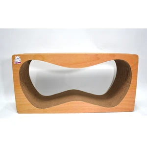 Lazy Paws Karton Kedi Tırmalama Kanepesi 68X24X33 cm - X-Large - Ahşap Desen