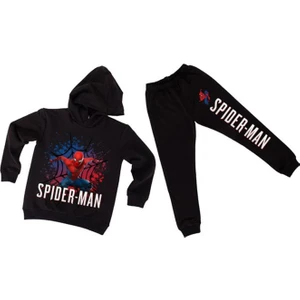 Spiderman Çocuk Eşofman Takımı Pamuklu Kumaş Kapüşonlu