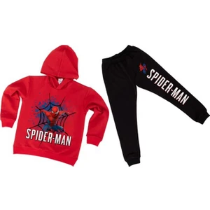 Spiderman Çocuk Eşofman Takımı Pamuklu Kumaş Kapüşonlu