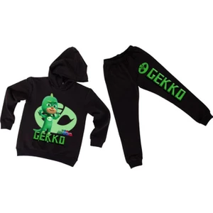 Pj Maskeliler Çocuk Eşofman Takımı Pamuklu Kumaş Kapüşonlu