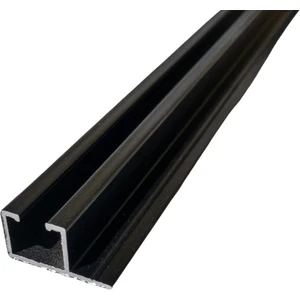 Tek Kanallı Yan Çıtalı Alüminyum Perde Rayı (25MM) Tekli Korniş
