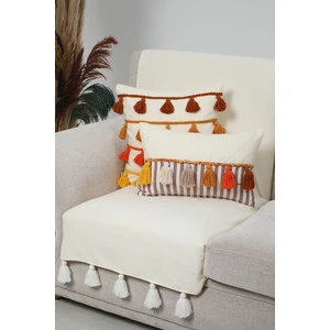Aisha's Design Sırt ve Oturma Kısmını Kapatan Püsküllü Koltuk Örtüsü 180X75 CM,KO-31T