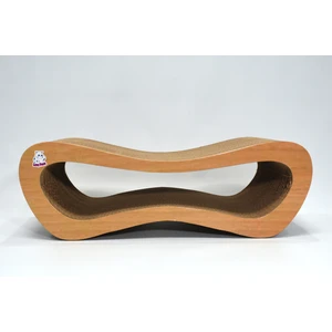 Lazy Paws Karton Kedi Tırmalama Kanepesi 51,5X24X17 cm - Medium - Ahşap Desen