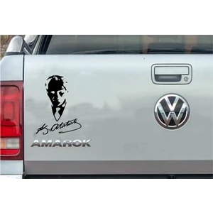 Sticker Usta Mustafa Kemal Atatürk Imzalı Sticker Atatürk Sticker Oto Araba Motosikler Sticker S9