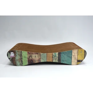 Lazy Paws Karton Kedi Tırmalama Kanepesi 43X24X8,5 cm - Small - Çizgili Desen