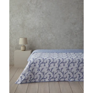 English Home Scroll Flowers Tek Kişilik Çok Amaçlı Örtü Mavi