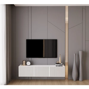 Capella Beyaz Country 3 Kapaklı Duvara Monte 140 cm Tv Ünitesi