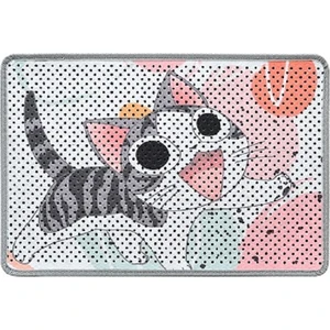 Kedi Kumu Paspası Delikli Kedi Tuvaleti Paspası Neşeli Kedi Paspası 40 x 60 cm