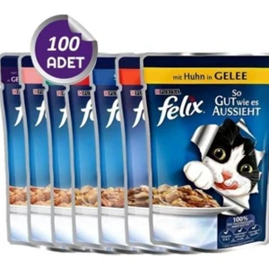 Purina Karışık Kedi Yaş Maması 85 gr x 100 Adet