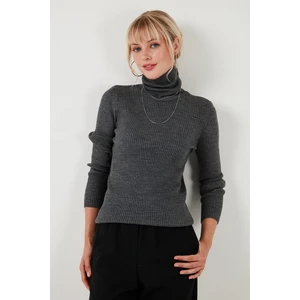 Fitilli Regular Fit Balıkçı Yaka Soft Akrilik Kazak Bayan Kazak 4614102