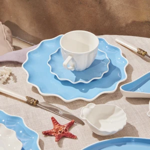 Forever Bone Marino Porselen 28 Parça 6 Kişilik Kahvaltı Takımı